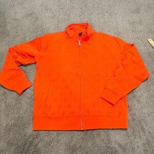 OVO Octobers Very Own Monogram Track Jacket Orange Full Zip Mens Large